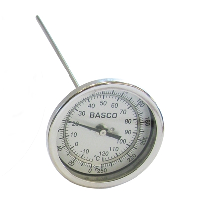 Picture of THERMOMETER 3" X 6" (0-250°F) 1/4" MIPT