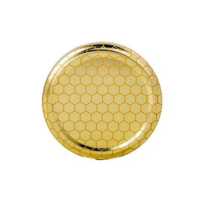 Picture of METAL LID 70MM GOLD HONEYCOMB