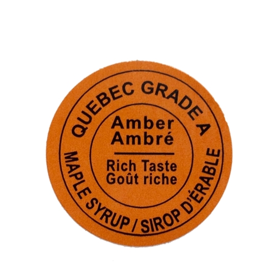 Picture of GRADING LABEL QUEBEC AMBER 2015 STANDARDS (RL/500)