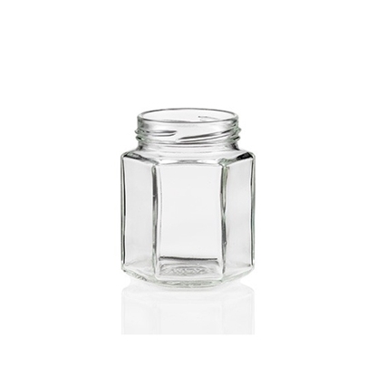 Picture of GLASS JAR 45ML HEXAGONAL (CS/24)