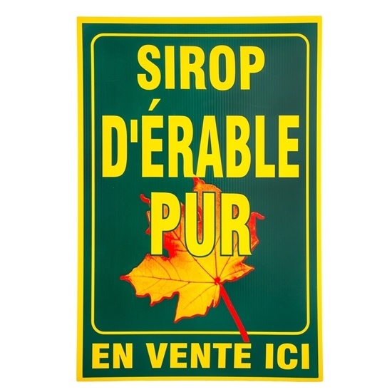 Picture of GREEN SIGN 20X30 PUR MAPLE SYRUP
