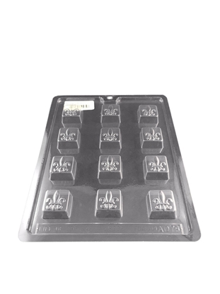 Picture of CHOCOLATE MOLD SQUARE FLEUR DE LYS (12)