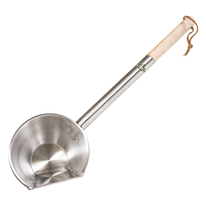 Picture of SS 5" DIPPER WITH FLAT SIDE WOODEN HANDLE