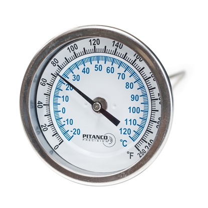 Picture of THERMOMETER 3" X 12" (250°F) 1/2" MIPT