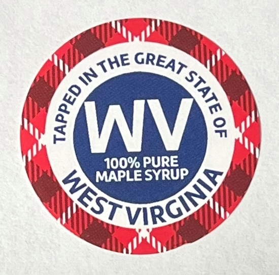Picture of ROUND LABEL 1" WEST VIRGINIA (500/RL)